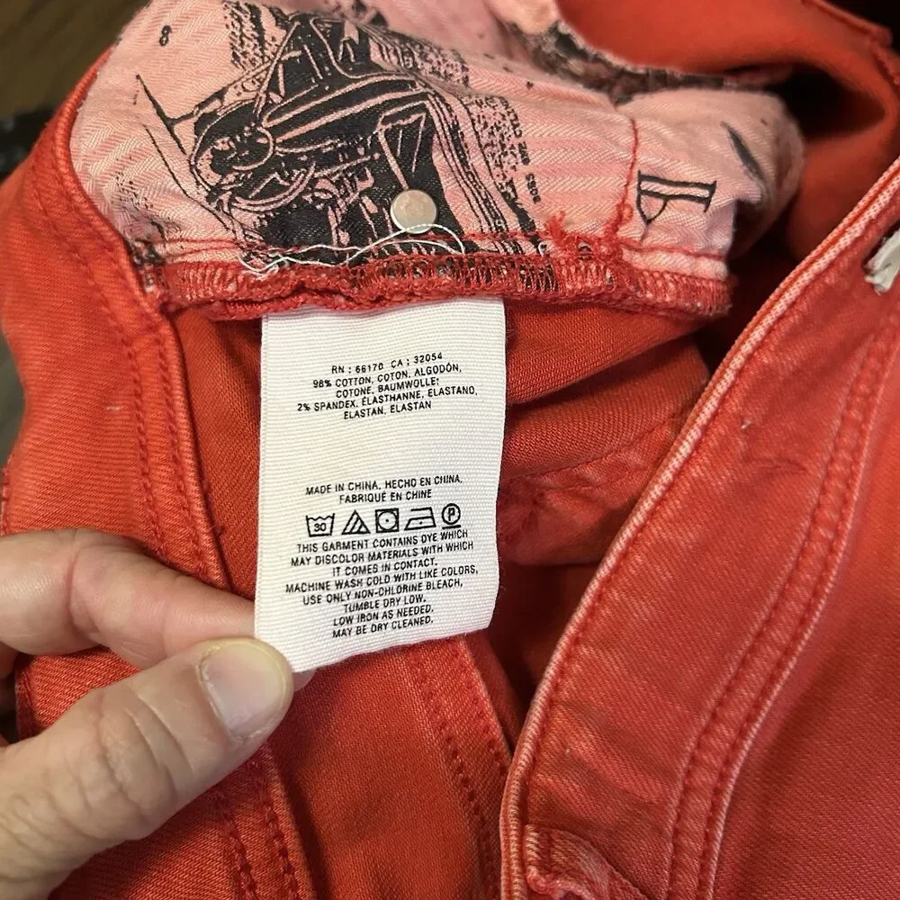 Pilcro By Anthropologie Shorts Womens 28 Hyphen Washed Red Denim OB653662 - Picture 7 of 10